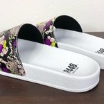 P448 NEW Super Water Resistant Slide Sandals White/Purple Women's Size 37/US 7 Photo 3