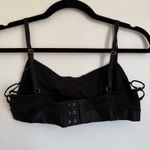 Aerie NEW  Sz L Square Neck Strappy Lace Up Unlined Adjustable Bra in Black Photo 1