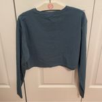 Alphalete NWOT Core Long Sleeve Crop Top in Atlantic Blue Photo 2