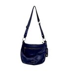 Tommy Bahama 100% Pebbled Navy Blue Leather Crossbody Purse Photo 7