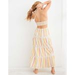Aerie Striped Cut Out Halter Maxi Dress Photo 3