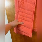Talbots NWT Genuine Down Puffer Vest Faux Fur Trim Full Zip Coral Women’s Small Photo 7
