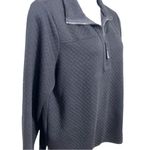 Croft & Barrow  black quilted style quarter zip up top. Photo 2