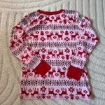 Hanna Andersson Women's Holiday Long John Pajama Set Size XL Pink Photo 3