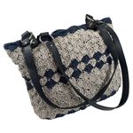 Straw Tote Bag Blue Photo 0