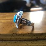 Sleeping Beauty Turquoise Sterling Silver Cowgirl Ring Size 6 Blue Photo 3