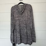 Gloria Vanderbilt Women’s 3X Grey Marled Pullover Hoodie Sweatshirt Sloane New Photo 4