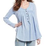 Free People Sand Dune Henley Blouse - Medium Photo 0