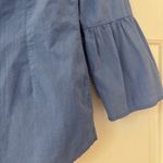 Boden Wide Bell Long Sleeve Ruffle Front Button Down Shirt Top Blue Size 6 UK 10 Photo 11
