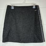 prAna  Woman’s Gray Coal Wool Blend Quincy Mini Tweed Wrap Skirt Size Small Photo 7