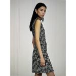 Madewell Smocked Crewneck Sleeveless Mini Dress in Floral Black White Sz 2 NU575 Photo 3
