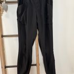 Athleta  Skyline Black Paper Bag Pull On Pants High Waist Tapered Leg Size 4 Photo 4