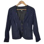 Marc by Marc Jacobs  Blazer – Striped Blue/Black with Gold-Tone Buttons Medium Photo 0