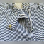 J.Crew  Women’s Blue/White Pinstripe Seersucker‎ Scalloped Short Photo 8