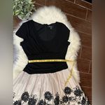 S.L Fashions black and grey floral soutache capped sleeved dress sz 16 Photo 10