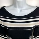 White House | Black Market XS Striped Knit Sweater 3/4 Sleeve Multicolor Photo 2