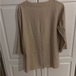 Peck & Peck  Linen Blend Tunic Top Size medium‎  3/4 sleeve Photo 4