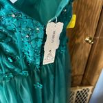 Hebeos Elegant Teal Embellished Gown Photo 2