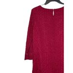 J.Crew Women's Dress Lined lace 3/4 Sleeve Shift Flared Dress Knee Length Red 8 Red Photo 8