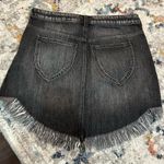 We The Free  Free People Bailey Asymmetrical Black Denim Skirt Size 31 Photo 7