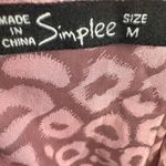 Simplee Apparel Pink blush leopard animal print satin true wrap maxi dress size medium Photo 7