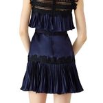 Amur  Navy Pleated Lace Pippa Dress Size 4 Photo 1