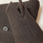 SOIA & KYO  chocolate brown wool belted jacket Small Photo 3