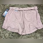 New SOUND/STYLE NY LA Khaki Pink Relaxed Pull On Belted Linen Shorts Size Medium Photo 6