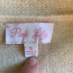 Pink Lily Pink and Tan Button Down Cardigan Photo 3