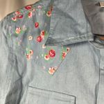 Back in the Saddle Floral Embroidered Western Shirt Short Sleeve Blue‎ M Blue Size M Photo 3