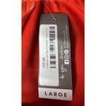Listicle  Womens Size L Overall Style Jumper Dress Coral Orange Buttons Stretch Photo 7