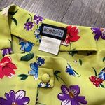 Vintage 90s Tropical Floral Mini Micro Skirt Womens Size XS Green Photo 1