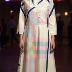 Mkrm 3/4 Sleeve Midi Dress Size Medium Pink Photo 0