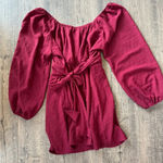 Arula Adelyn Swiss Dot Bow Back Swiss Dot Mini Dress Photo 1