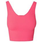 NIKIBIKI NEW Pink Ribbed V Neck Crop Top One Size Photo 0