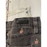 BLANKNYC The Madison Crop Rosebud Embroidered Floral Denim Jeans Black Size 31 Photo 5