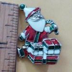 Enameled Santa Pin Brooch Photo 4