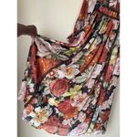 L'ATISTE Burnt Orange Floral Semi Sheer Deep V Maxi Dress Size Small Photo 5