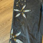 Azi ladies embroidered beaded floral glam denim jeans size 8 Blue Photo 4
