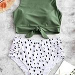 Polka dot bikini set Green Size L Photo 0