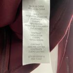 a.moss Burgundy Embroidered Mesh Long Sleeve Zip Back Moto Ponte Top Size Small Photo 10