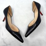 Christian Louboutin Vintage Iriza 70 Leather D'orsay Pointed Toe Pump Heel Black Photo 1