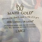 MAHI GOLD Floral Tropical Long Sleeve Dress 5% Spandex Photo 7