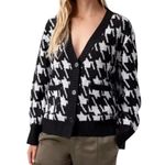 Sanctuary NWT Warms My Heart Drop Shoulder Button Classic Houndstooth Cardigan L Photo 0