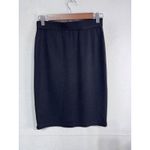 St. John Basic Santana Straight Black Knit Knee Pencil Skirt Size 4 Made in USA Photo 1