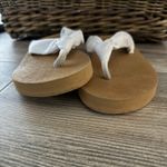 KuaiLu Tan Woven Flip Flops Women’s Sole 9.75" Soft Strap Sandals Neutral Beachy Brown Size 7 Photo 6