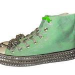 Free People Nan-Ku Couture Cruise Studded High Top Sneaker 37/ 6.5 Spring Mint Photo 5