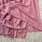 ASOS Design Long Sleeve Lace Trim Ruffle Midi Dress Deep Rose Size 6 Photo 12