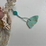 Antica Sartoria Necklace Beaded Flower Applique Shells Long Cream Ivory White Photo 6