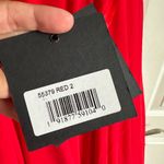 Mac Duggal Ieena for 55379 Red Plunging Neckline Ballgown Dress NWT Size 2 Photo 6